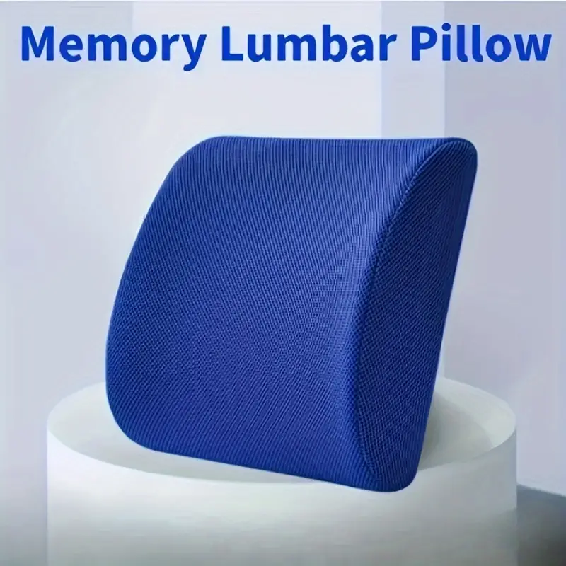 Memory Foam Lumbar Support Pillow Back Cushion For Office Chair And Car  Seat - Temu