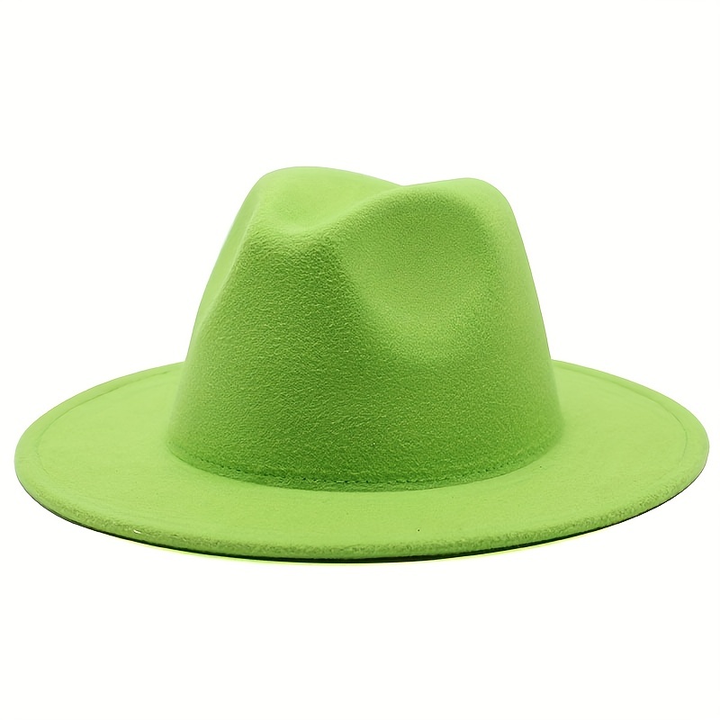 قبعة فيدورا كلاسيكية على الطراز البريطاني للجنسين بلون سادة قبعة تريلبي فيلت قبعة قبعات جاز عتيقة للنساء والرجال