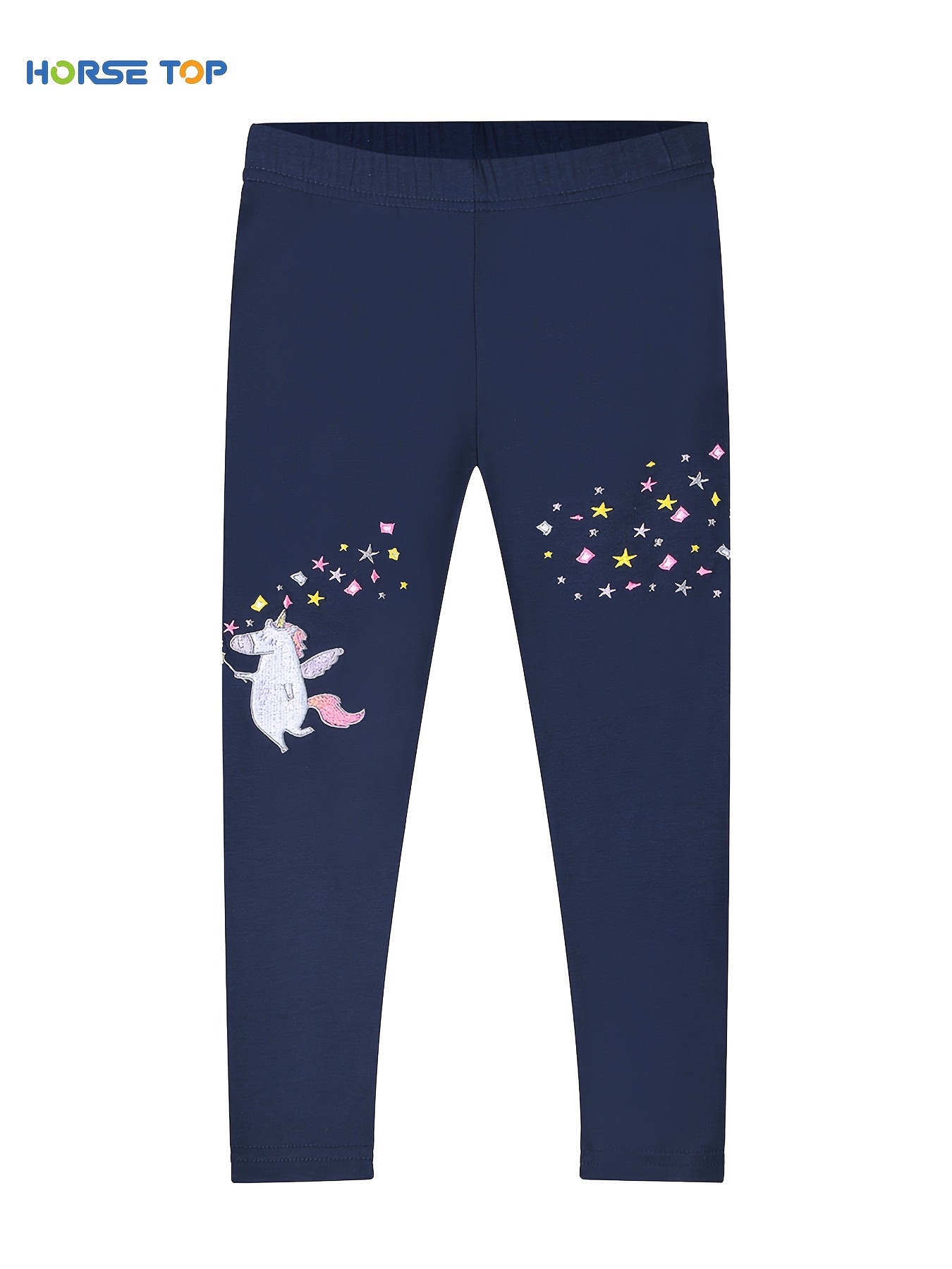 Girls Unicorn Print Stretch Leggings Kids Clothes