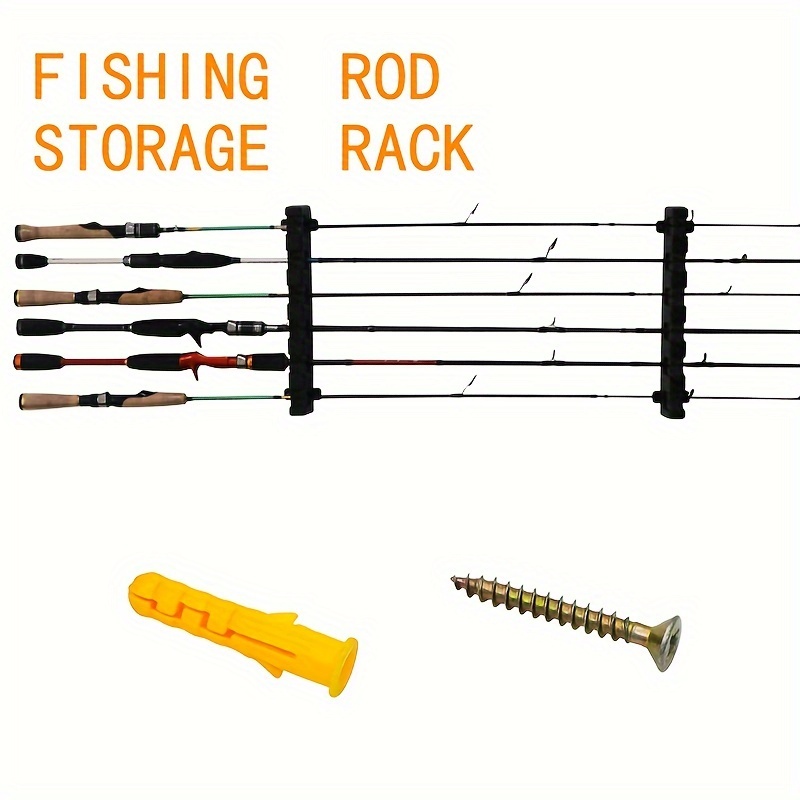 Fishing Rod Holders 6 rod Rack Vertical Pole Holder Wall - Temu Canada