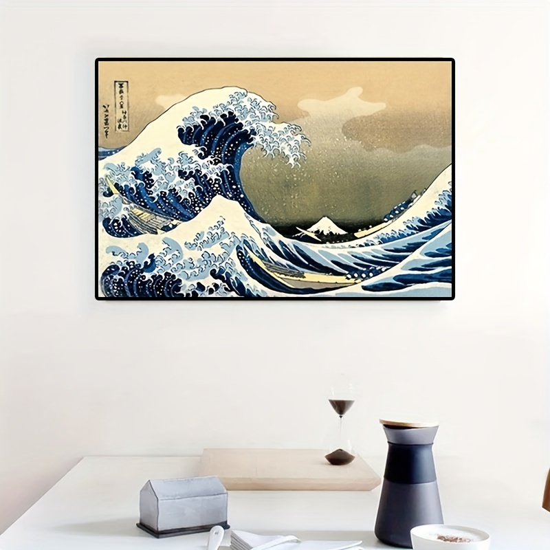 Pintar por numeros - La gran ola de Kanagawa de Katsushika Hokusai
