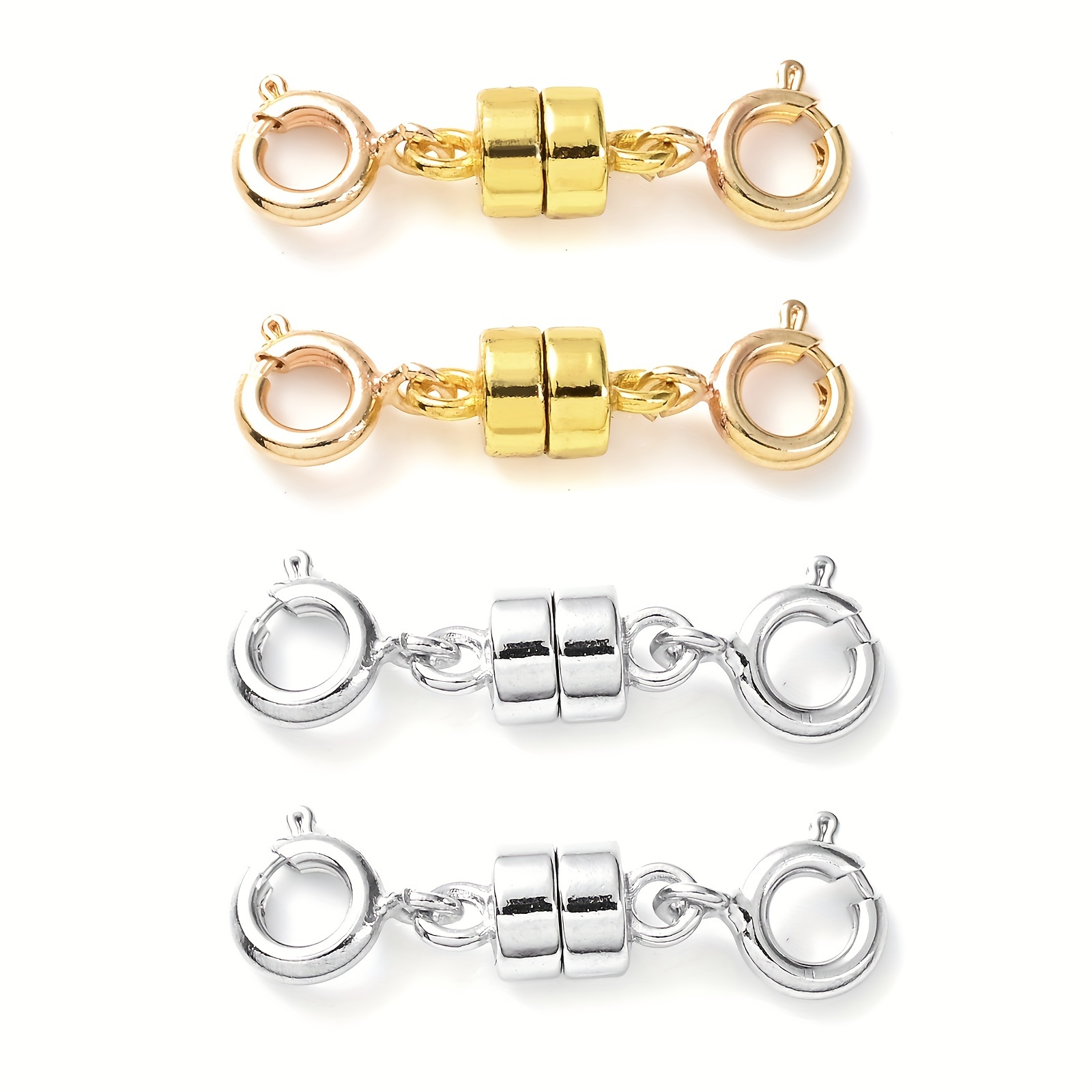 Magnetic Necklace Clasps Closures Golden Silver Color Spring - Temu