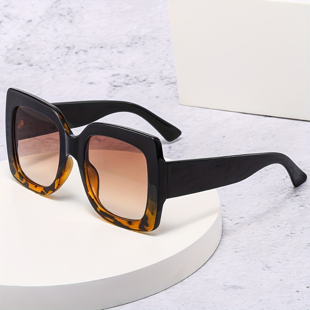 Gafas De Sol Con Gradiente Negro Para Mujer, Lentes De Con Marco