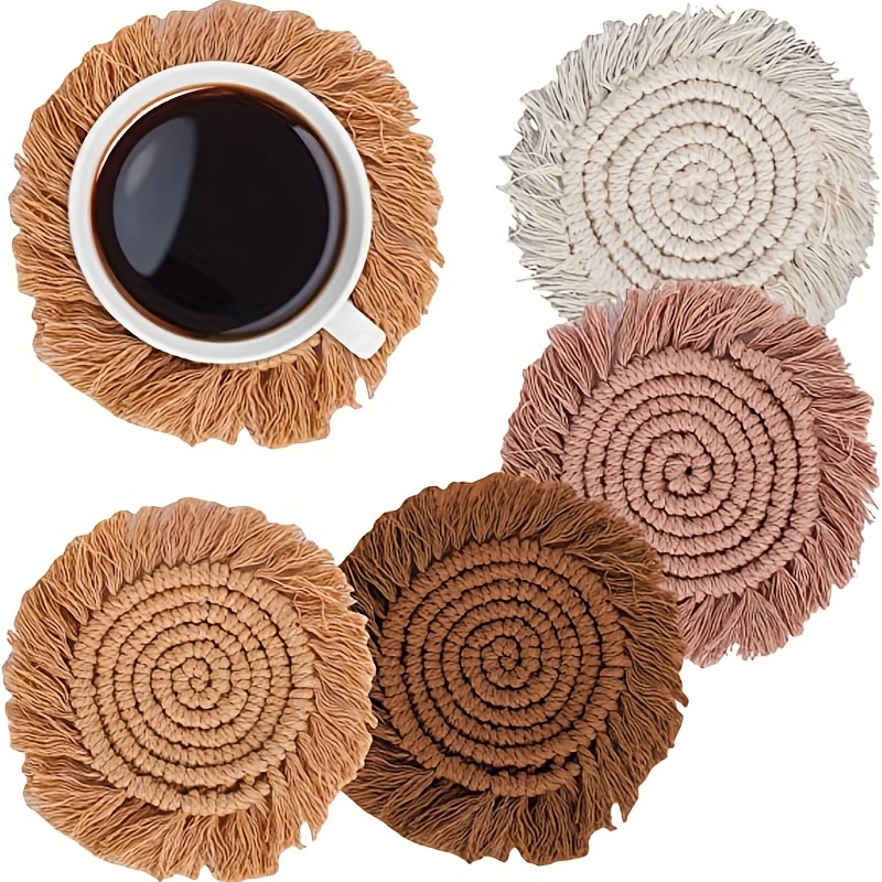 Boho Car Cup Holder Coasters: Crochet pattern