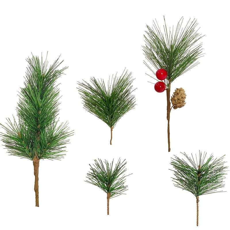 Christmas Pine Needle Artificial Pine Branch Fake Pine Picks - Temu