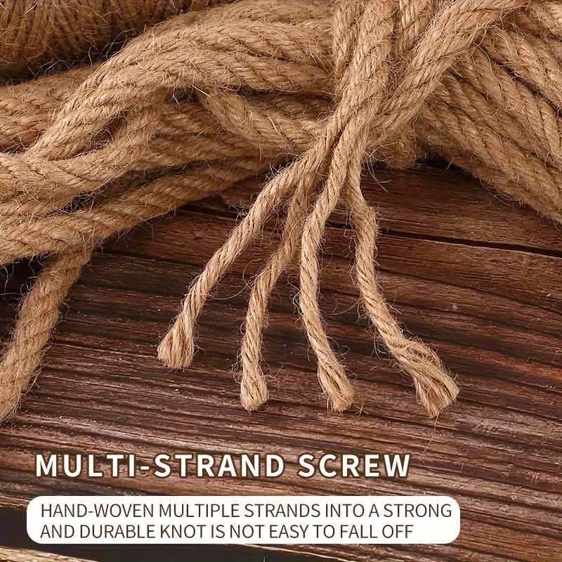 Thick Rope Hemp Rope, Thick Jute Hemp RopeThick Rope Natural Hemp Rope  Twisted Strong Jute Rope 4 Ply Hemp Rope All Purpose Cord For Crafts  Bundling