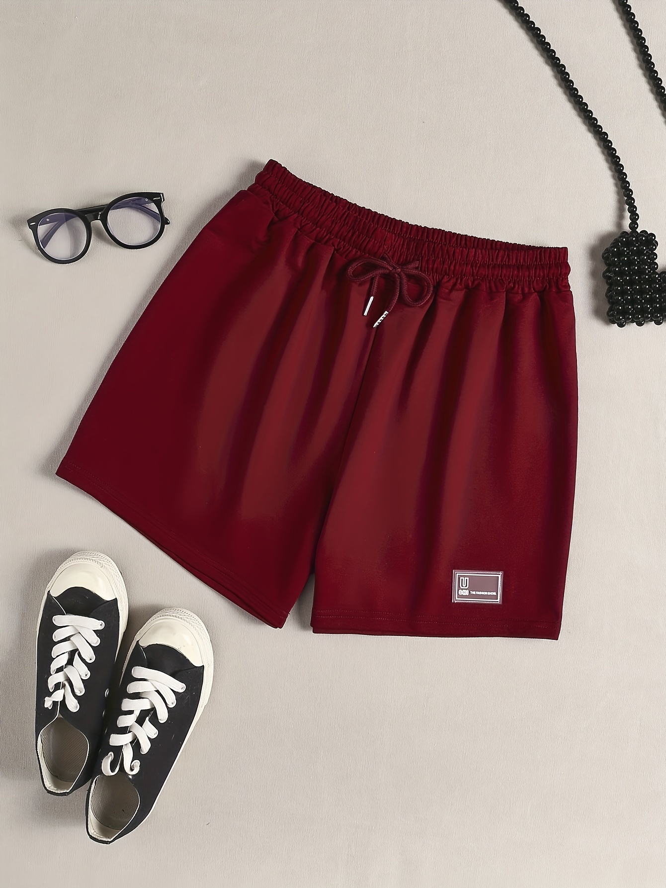 Comfy Drawstring Sleep Bottoms Elastic Waistband Women's Shorts