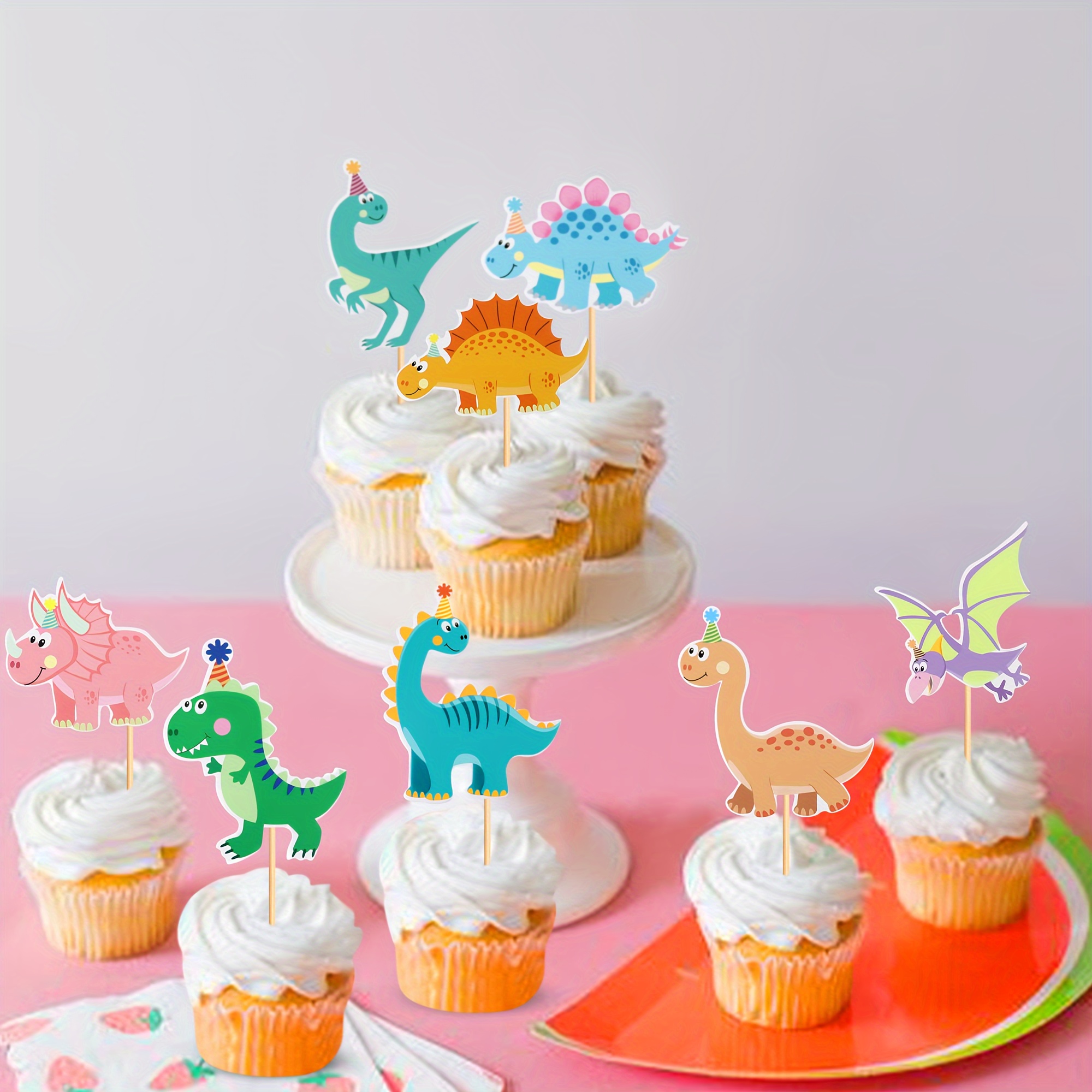  Decoración de fiesta de dinosaurio con globos de látex de  dinosaurio, globos de aluminio, pancarta de dinosaurio, decoración de  pastel, calcomanías de tatuaje luminosas de dinosaurio, suministros de  fiesta de cumpleaños