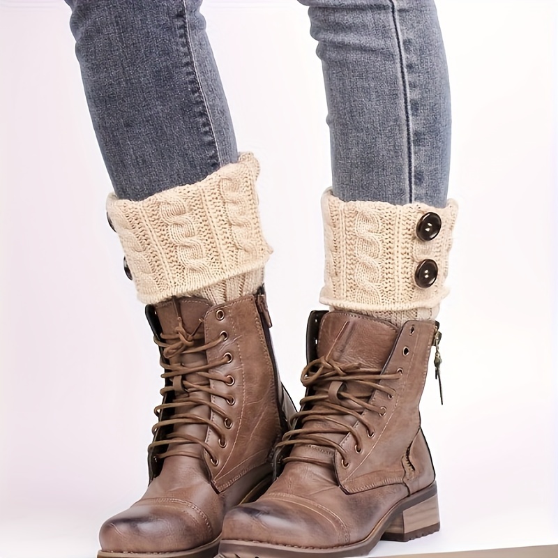 Button Leg Warmers Dance Socks Warm Up Knitted Booty Gaiters Boot Cuffs  Socks Boot Covers Leggings Tight #3938 From 34,33 €