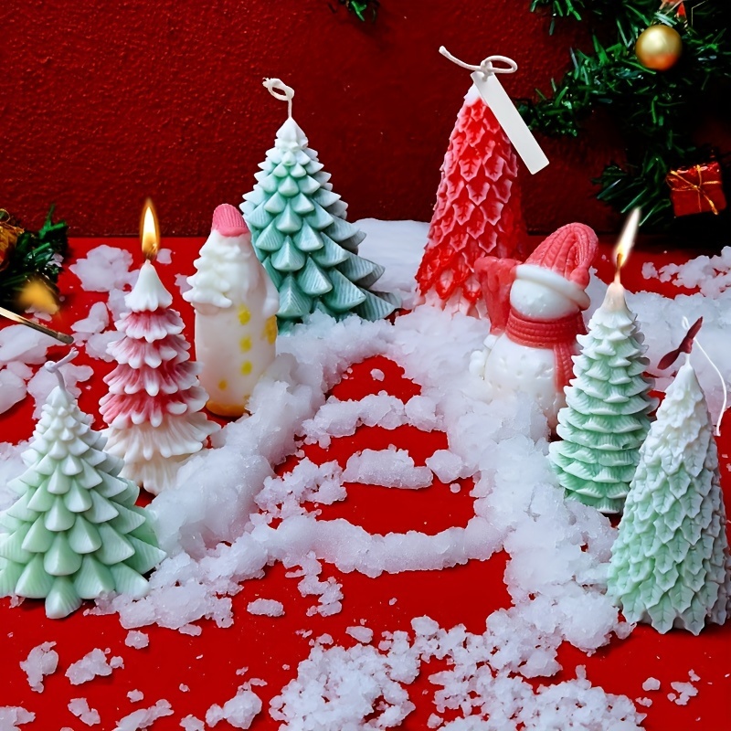 1pc Stampo Candele Natale A Forma Albero Natale In Silicone - Temu Italy