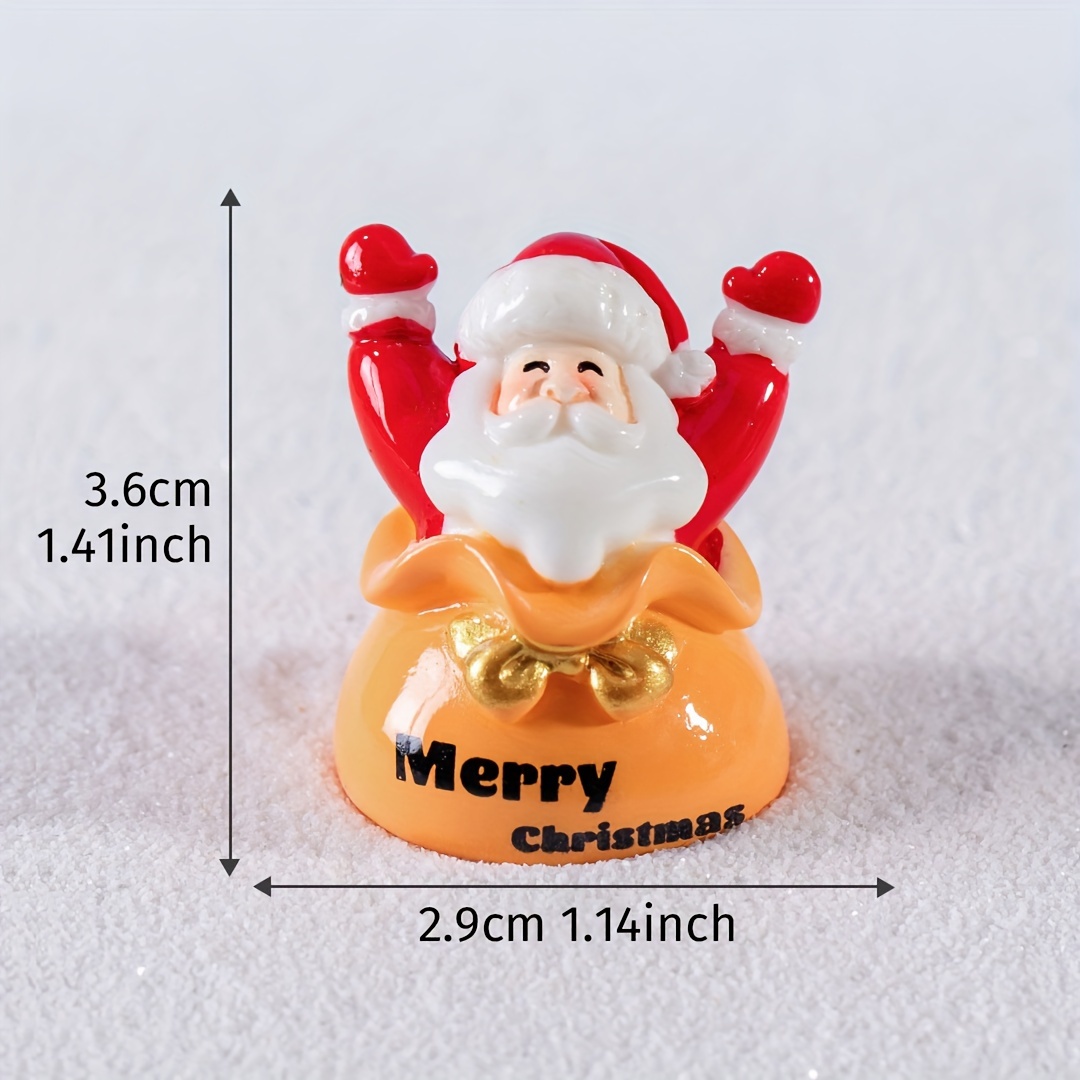 MIAHART 40Pcs Christmas Miniature Ornaments Mini Resin Micro Landscape  Ornaments, Christmas Trees Santa Claus Snowman Wreath Bells for Christmas  Party Supplies,… in 2023