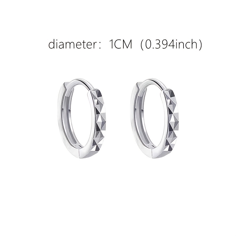 Unique Casual Silver Small Hoop Earrings