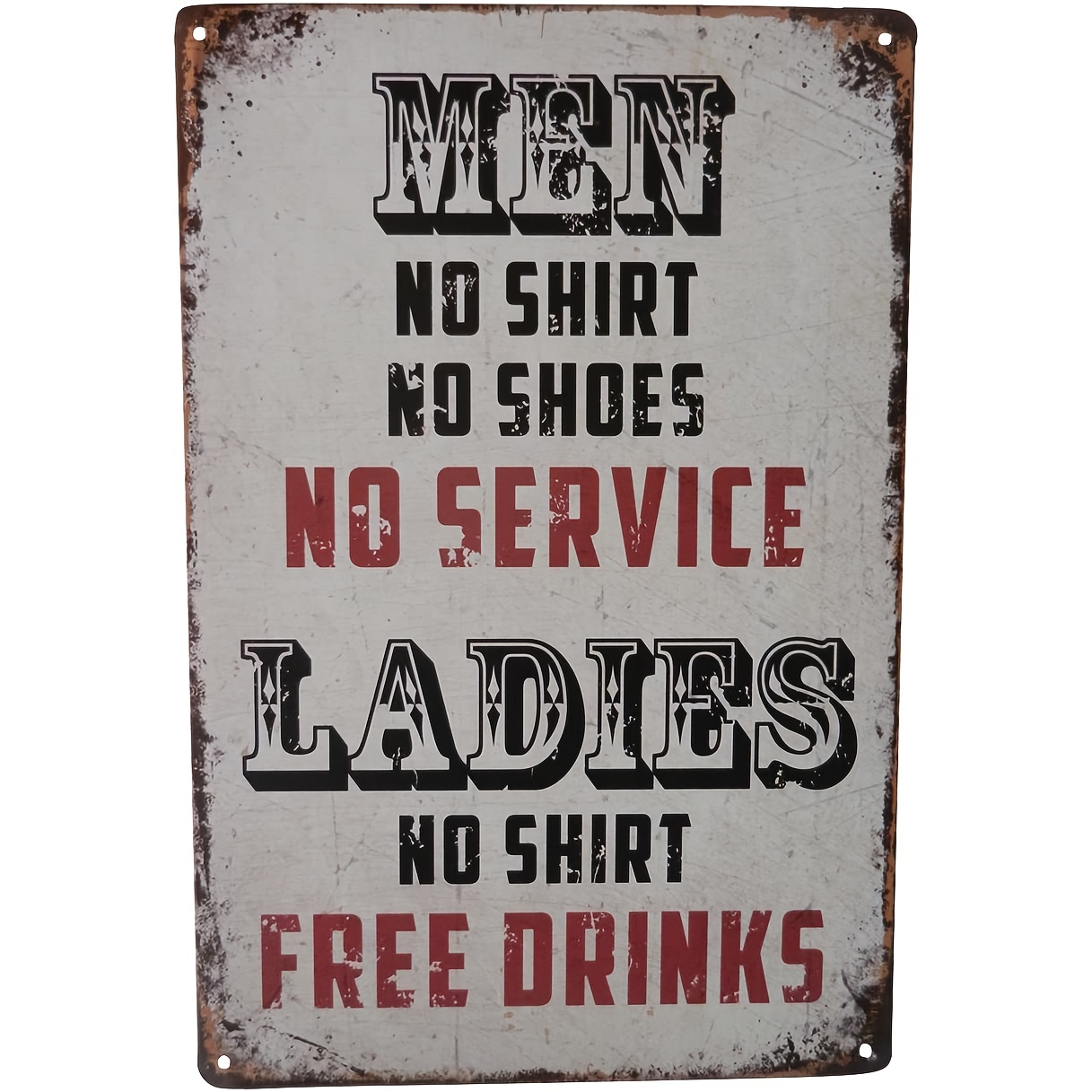 1pc Beer Alcohol Free Drinks Funny Tin Sign Bar Pub Diner Cafe Wall Decor Home Decor Art Metal Poster Retro Vintage 12x8 Inch