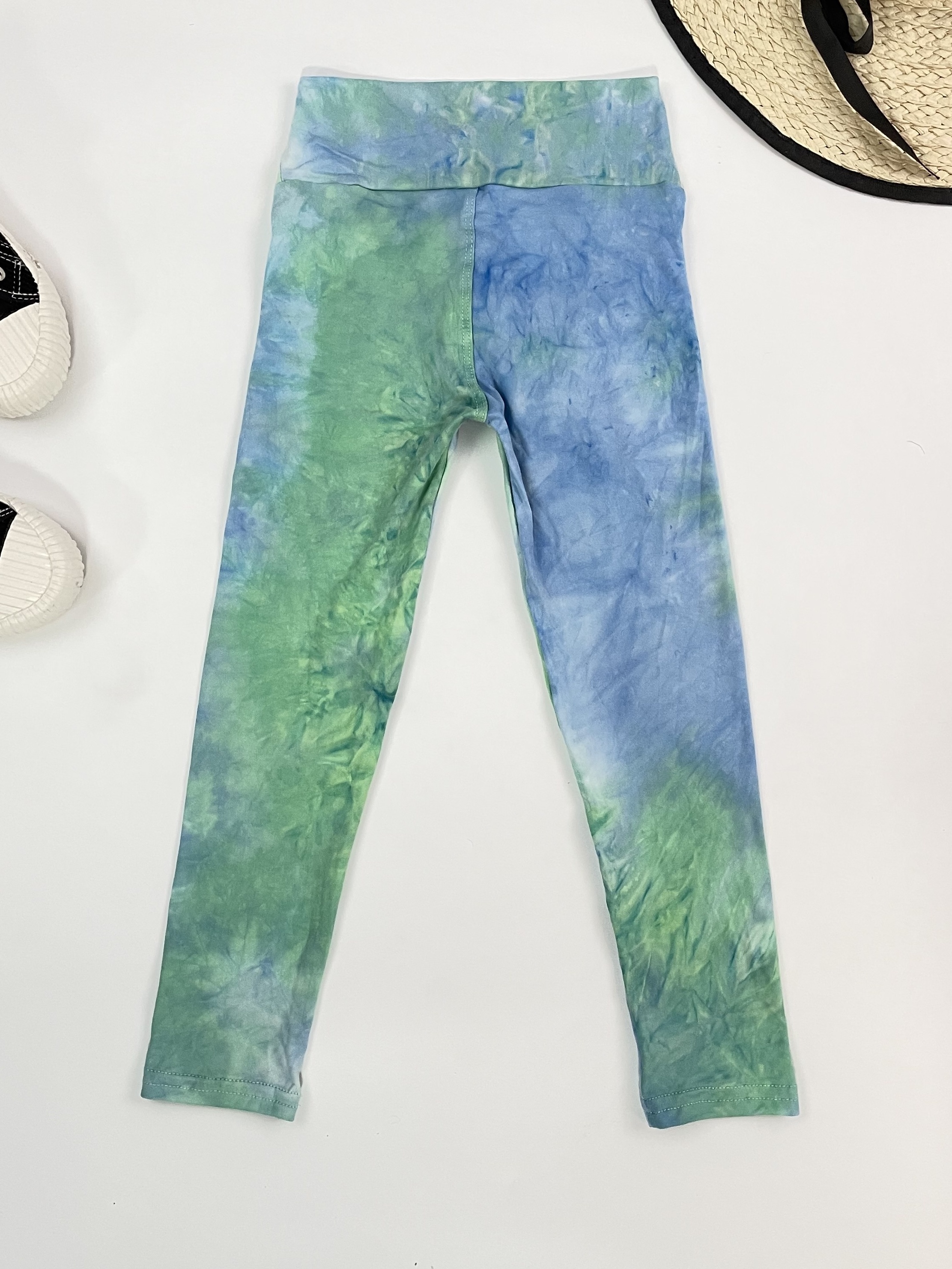 Kids Rainbow Tie Dye Leggings High Stretch Soft Pants