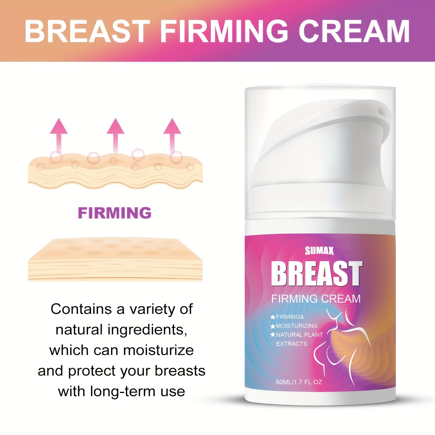 FLAMEEN Women Breast Cream,30g Breast Massage Cream Nourishing Breast  Firming Chest Care Massage Cream For Women,Breast Massage Cream 
