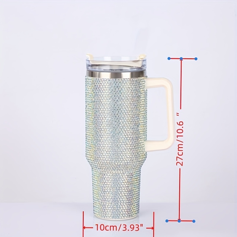 40 Oz Tumbler With Handle Studded Tumbler With Lid and Straw