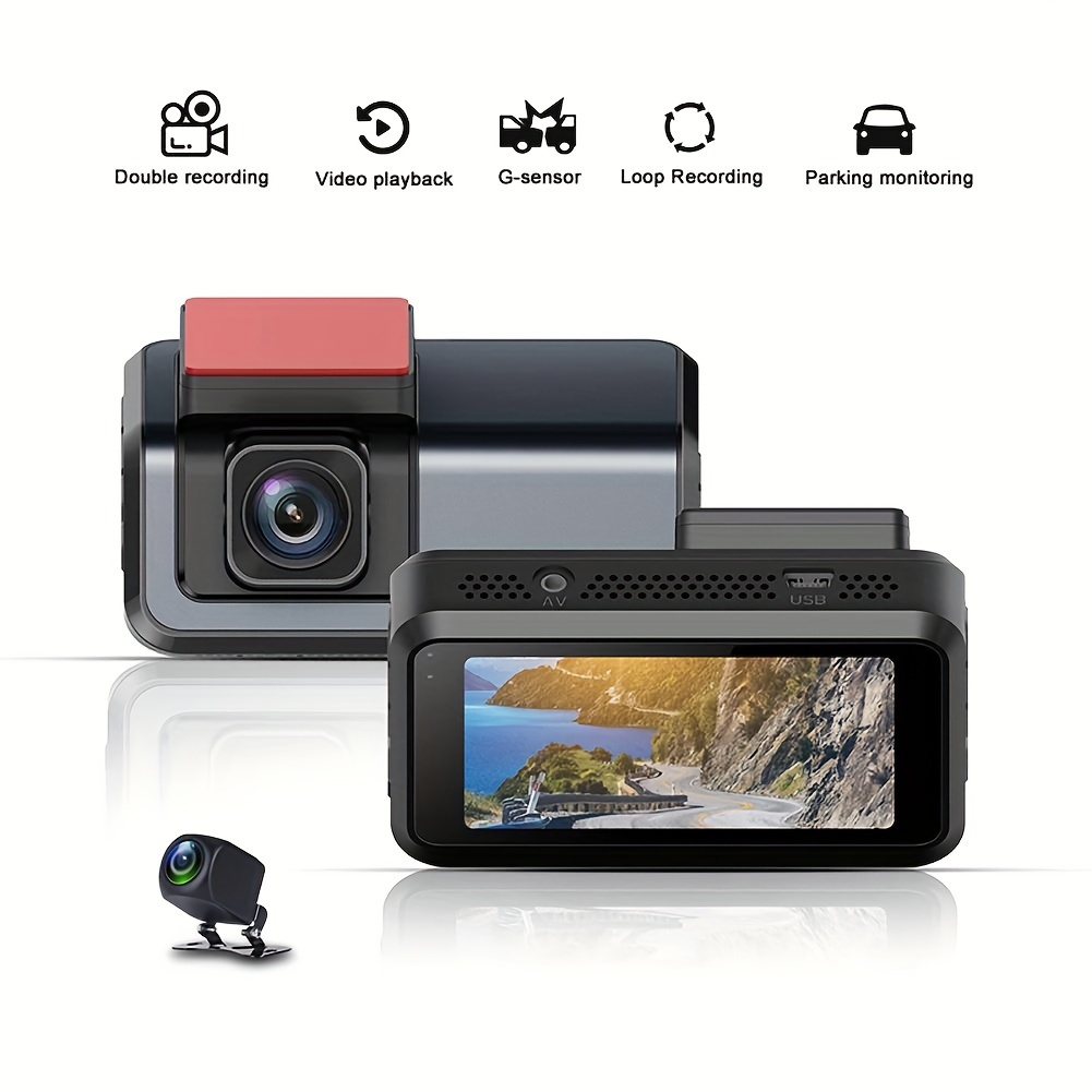 Cámara de salpicadero para coche, grabadora de conducción, cámara de  vehículo de 3 pulgadas, Full HD 1080P DVR Dashcam con detección de  movimiento