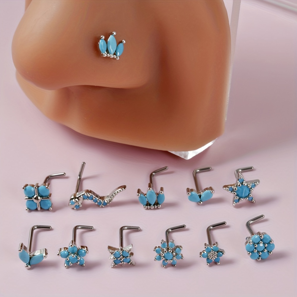 Turquoise on sale nose jewelry