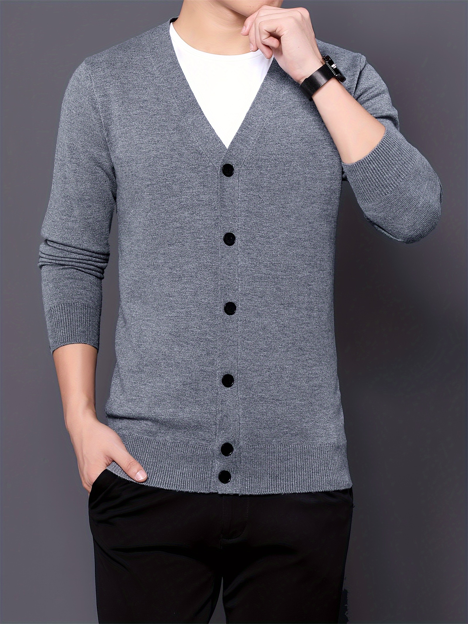 Men's business casual cardigan sale