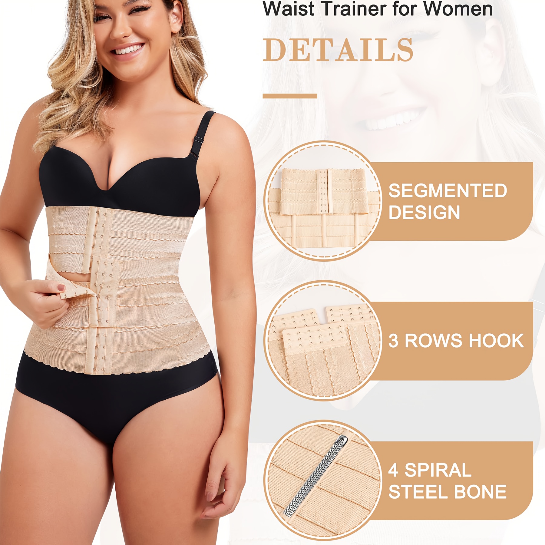 Plus Size Slimming Waist Trainer Corset Weight Loss Sports Body