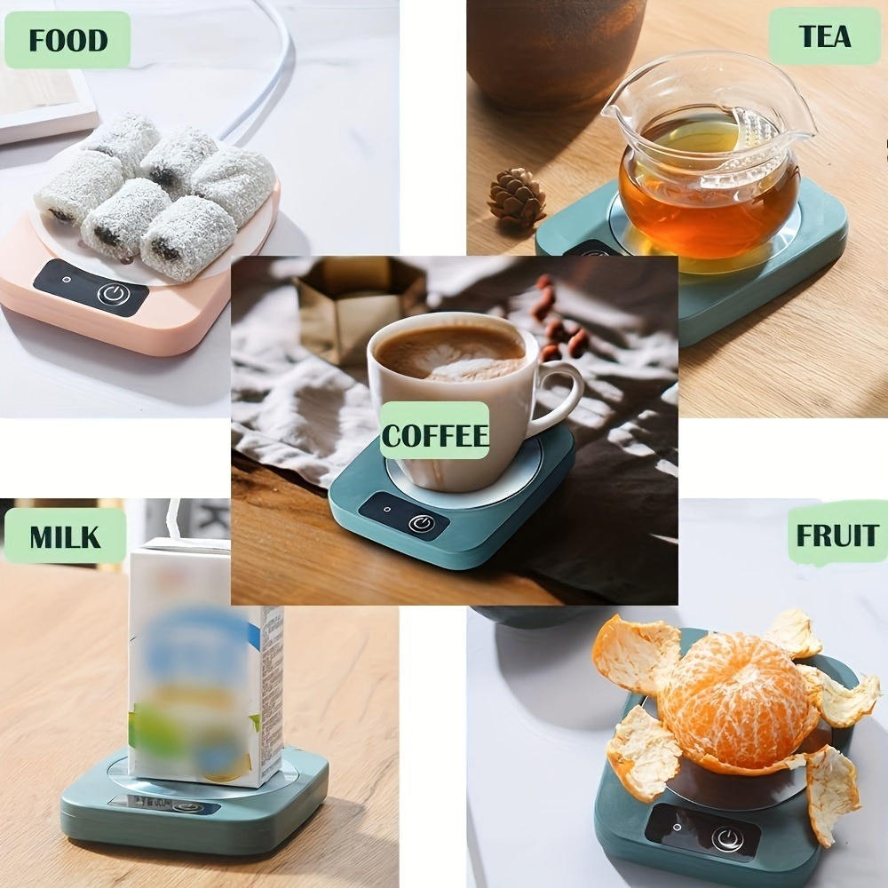 Portable Cup Warmer Mat,Winter Electric Coffee Constant Insulation Pad,Milk  Tea Water Heating Pad Cup Heater for Office Milk Home,Green 