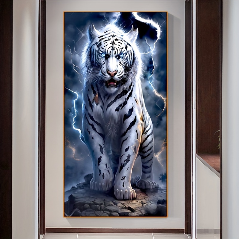 Animal de tigre 3d para bricolagem com diamante completo bordado