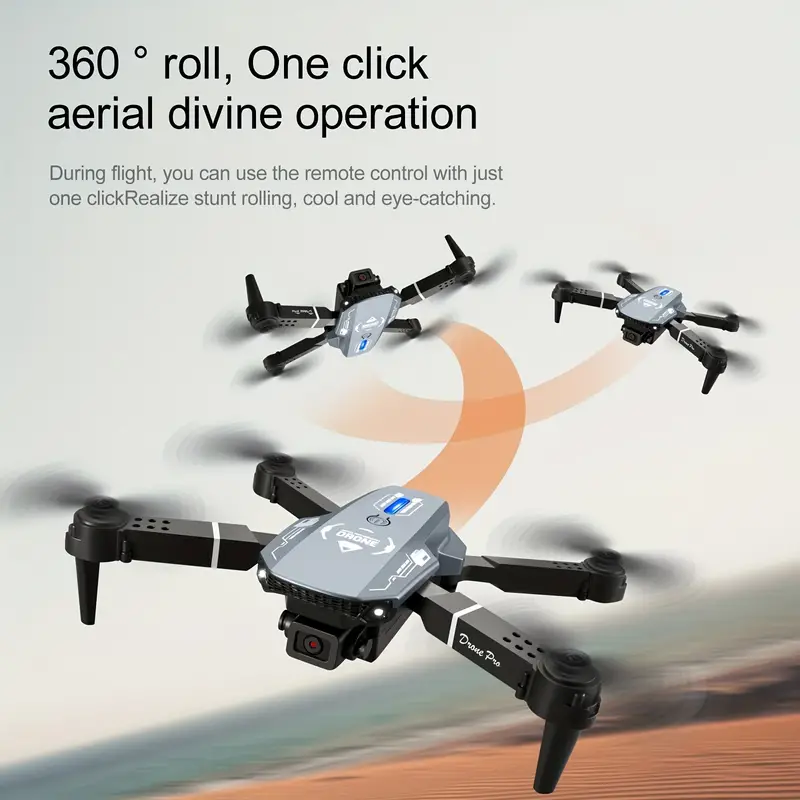 E88 Drone Quadcopter:Dual Cameras, Optical Flow Positioning, WIFI App Connectivity, Headless Mode & One-Key Control, Free Storage Bag - The Perfect Christmas And Holiday Gift, Affordable RC Aircraft For Beginners details 5