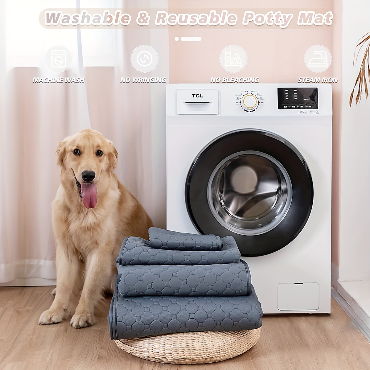 Washable Pet Pee Pads Reusable Absorbent Leak Proof Dog - Temu