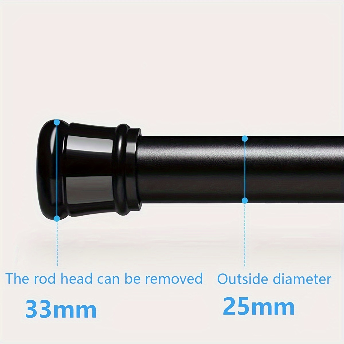 Thickened Telescopic Shower Curtain Rod Clothes Drying Rod Temu