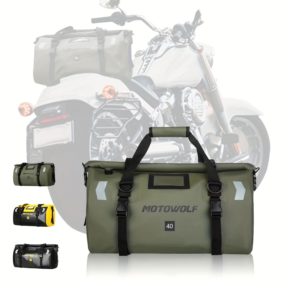Sac de Queue de Moto 10L Sac de Siège de Moto Extensible Sac de Porte- bagages Arrière Sac de Moto étanche Ajustement Universel équipement  D'équitation