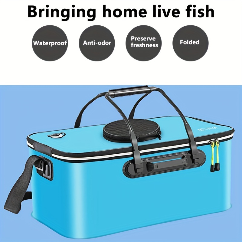 Portable Folding Fishing Bucket Collapsible Live Fish - Temu