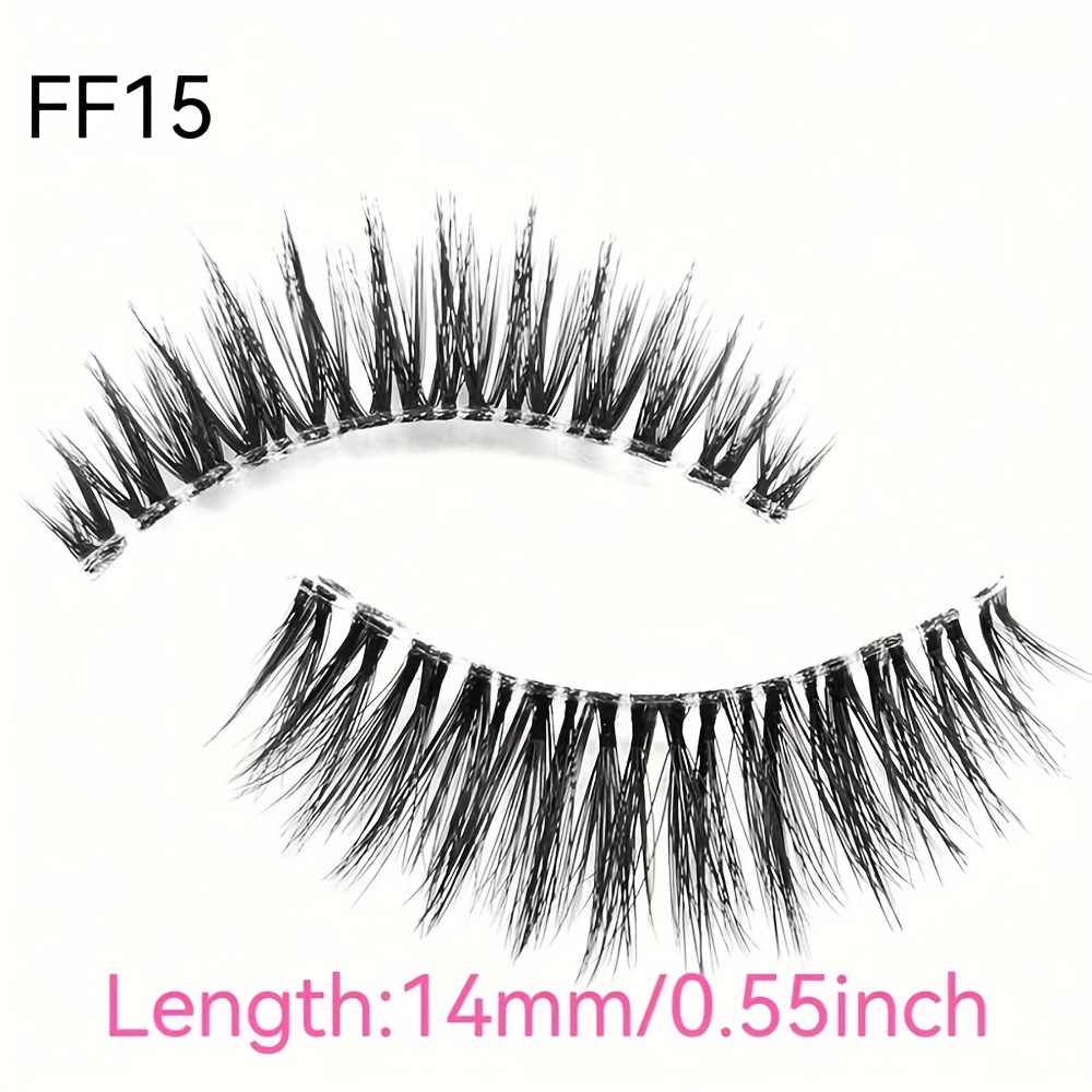 3 Pairs 3D Transparent False Eyelashes Multiple Styles Natural Look