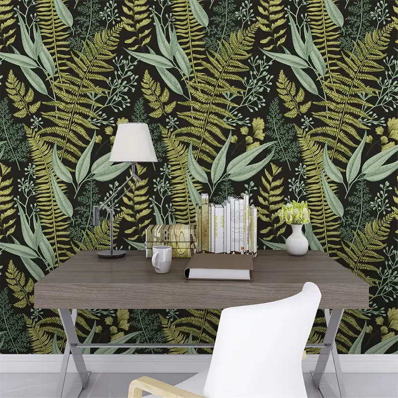 Dark Green Plants And Flowers Wallpaper