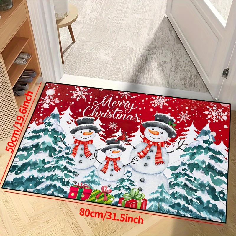 Non slip Doormat Welcome Mat Merry Christmas Snowman Xmas - Temu