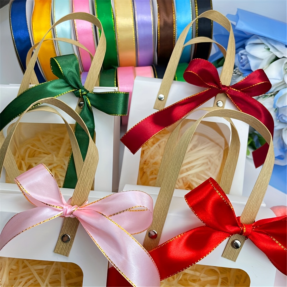 Wide)double Face Ribbon 25 Yards For Gift Wrapping wedding - Temu