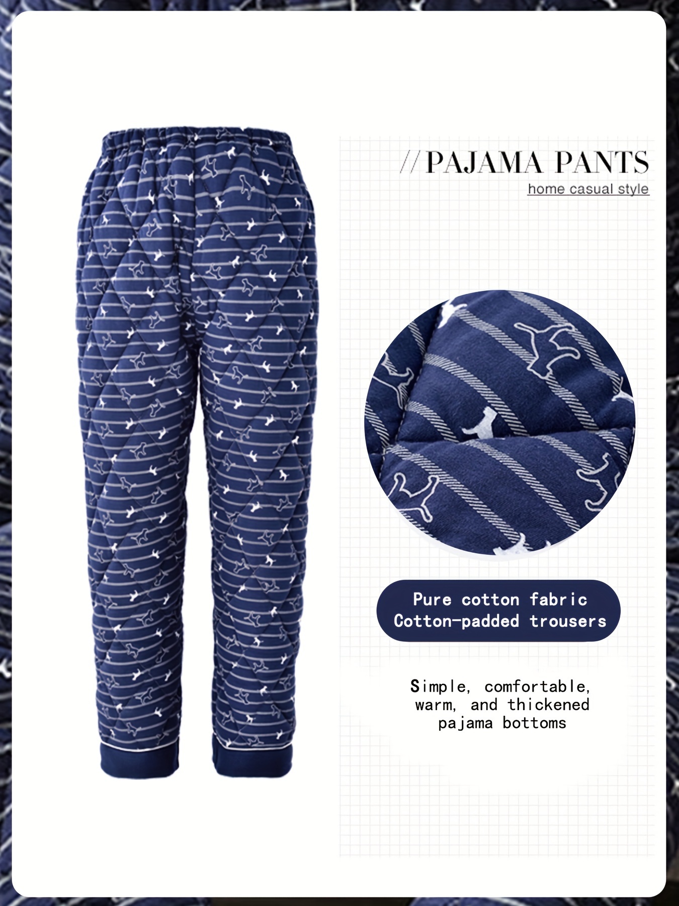 Cómodos Pantalones Pijama Casuales Largos Rayas Ropa Hombre - Temu