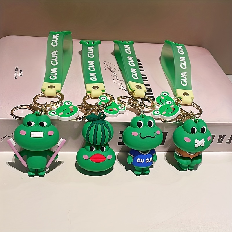 Cartoon Cute Frog Keychain Key Ring Backpack Ornaments Women Bag Pendant Key Holder Accessories Holiday Gift,Temu