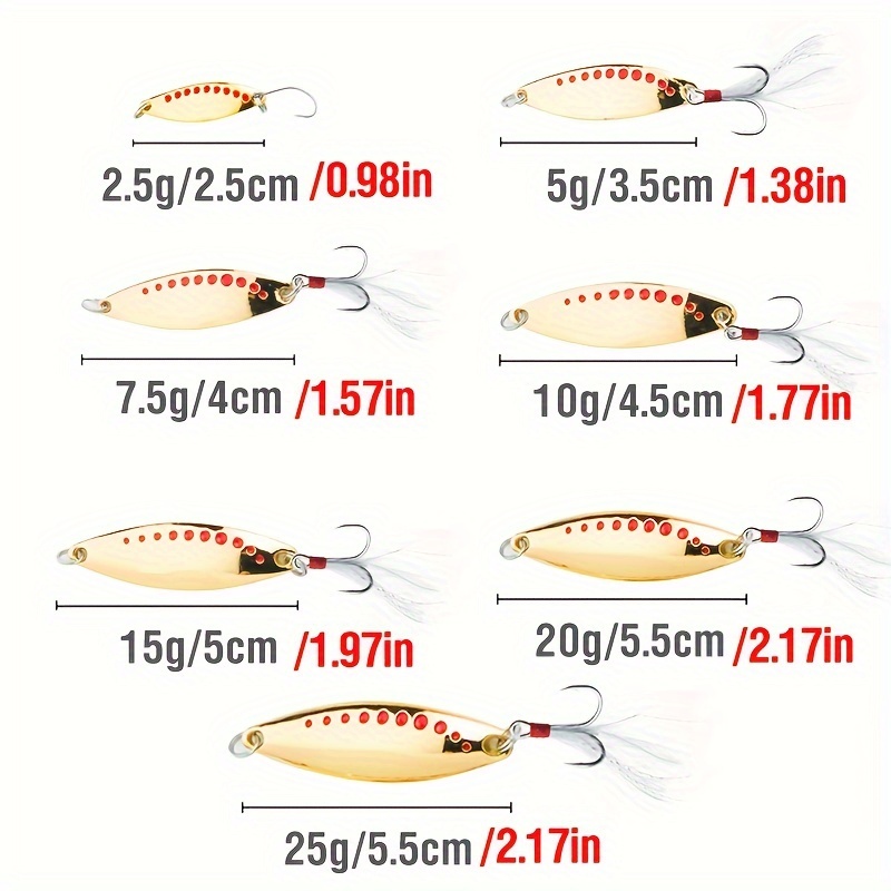 10pcs Metal Spinner Spoon Lure, Trout Fishing Lure, Sequin Hard Bait,  Artificial Fishing Bait, Outdoor Fishing Accessories