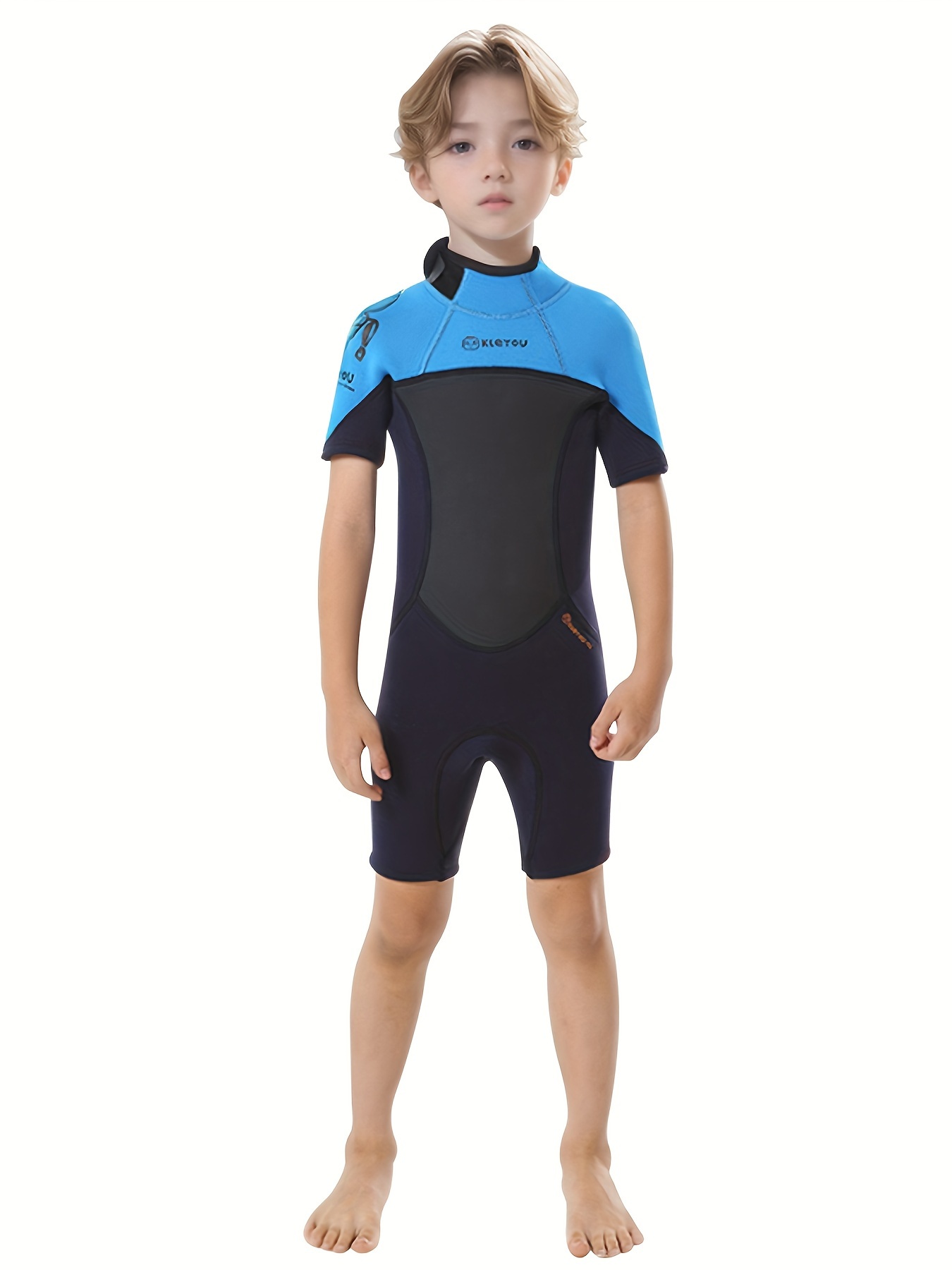 Kids Wetsuit Shorty, 2mm Neoprene Thermal Swimsuit Toddlers Girls