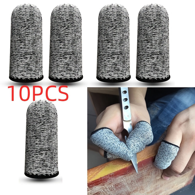 10Pcs Anti-Cut Finger Cots Thumb Protector Sleeve Cover Finger Peel  Fingertip Gloves Picking Finger Cover Kitchen Tools