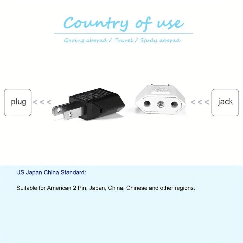 Adaptador de Enchufe América China Japón EE. UU. a la UE Europa Adaptador  de Viaje Convertidor