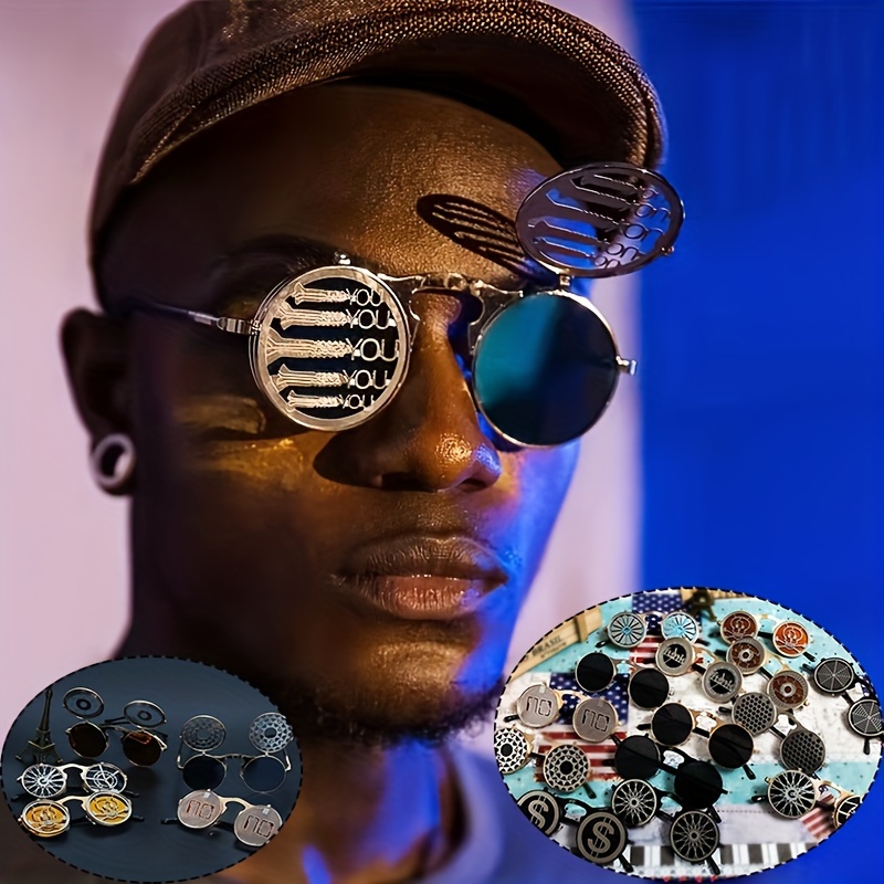 Ot Mens New Punk Hip Hop Street Small Frame Motorcycle Sunglasses - Jewelry  & Accessories - Temu