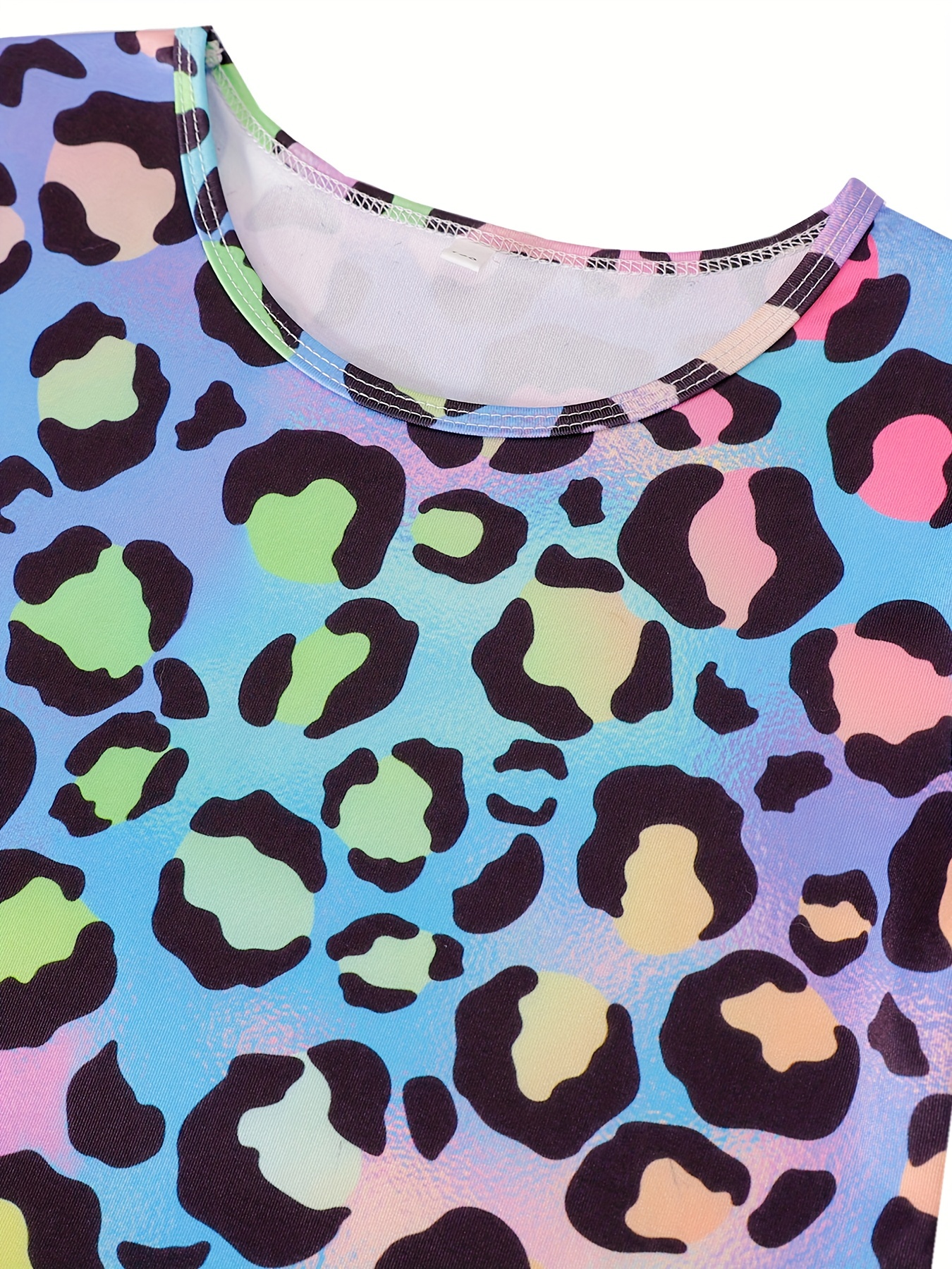 Leopard Print Long Sleeve Dress for Party