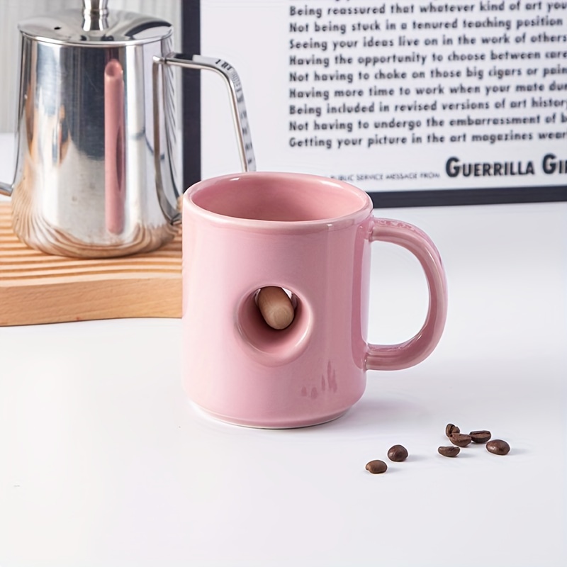 Ceramic Coffee Mug, Hollow Design Water Cup,, Porcelain Coffee Cups With  Big Handle, Modern, Boho, Unique Style For Any Kitchen - Temu