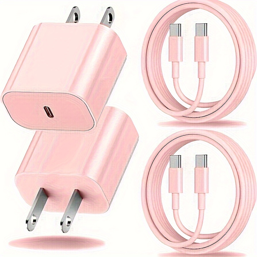 For Apple I Phone 15 /15 Pro/15 pro max Charger USB C Wall Charger Fast  Charging 2 pack 20W PD ( MFI Certified) Adapter with 10 FT USB Braided Cable  Compatible with