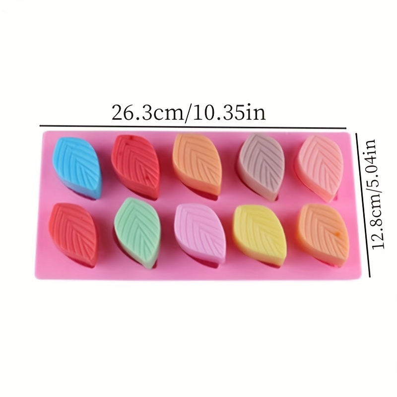 1pc Silicone Mold With 10 Maple Leaf-shaped Cavities For Chocolate Making