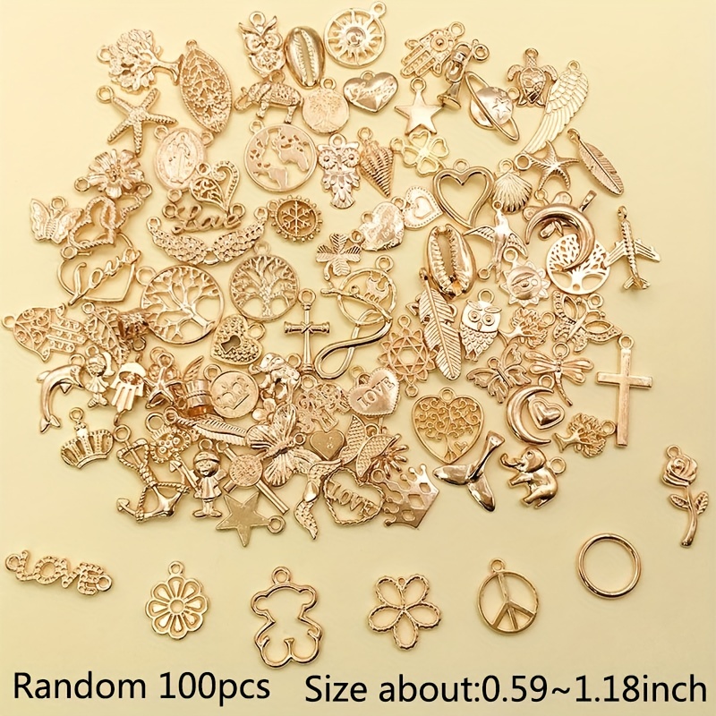 Random Jewelry Making Charms Assorted Kc Golden Enamel - Temu