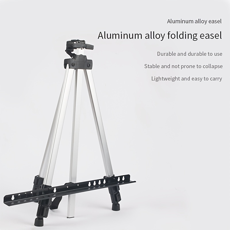 Artist Easel Stand, Metal Tripod Adjustable Easel for Painting Canvases,  Instant Floor Poster Wedding Sign Easel Stand for Table-Top/Floor Drawing  and