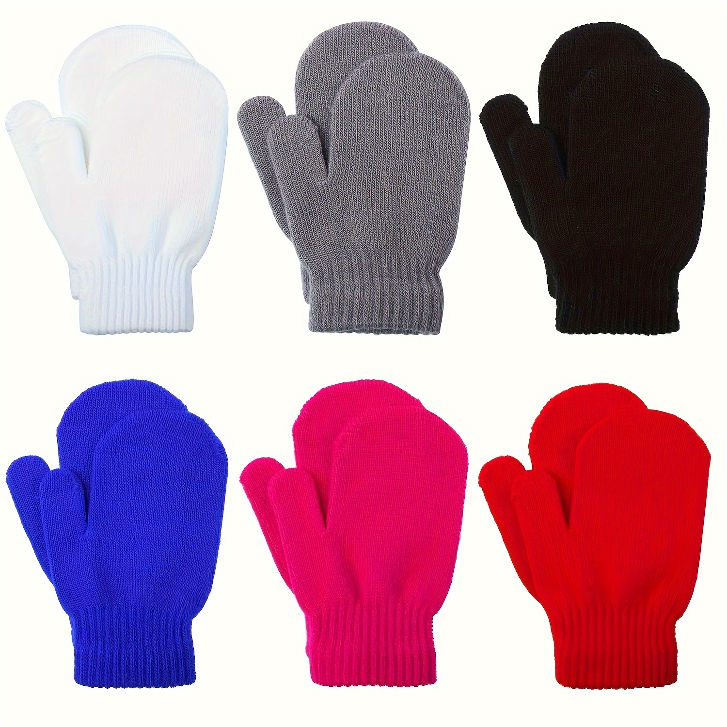 3 paires de mitaines pour tout-petits, mitaines magiques pour enfants, gants  tricotés