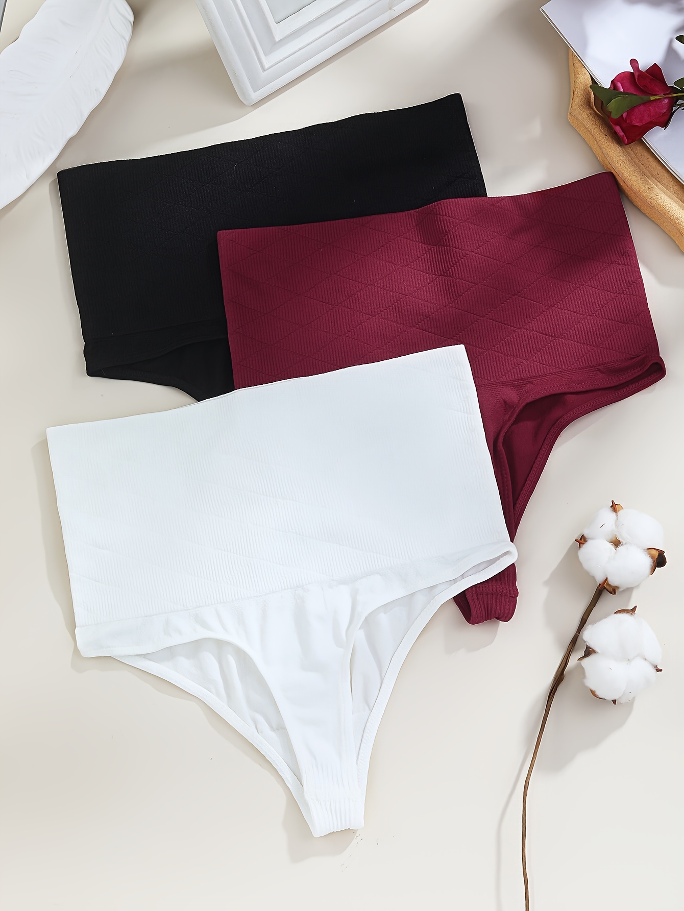 Shaping Satin Thong - High-waisted Shaping Underwear